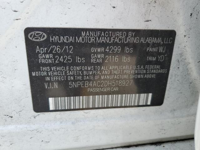 Photo 12 VIN: 5NPEB4AC2DH518927 - HYUNDAI SONATA GLS 