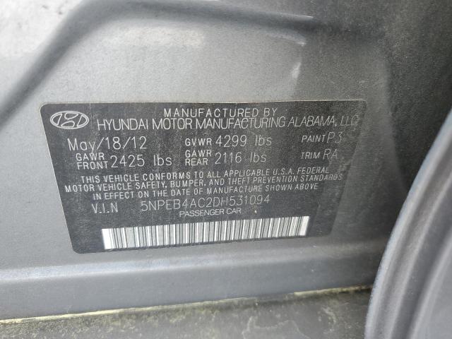 Photo 11 VIN: 5NPEB4AC2DH531094 - HYUNDAI SONATA 