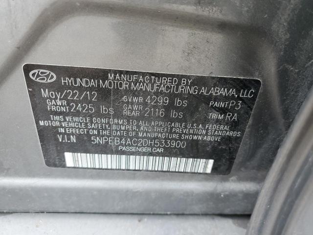 Photo 11 VIN: 5NPEB4AC2DH533900 - HYUNDAI SONATA GLS 