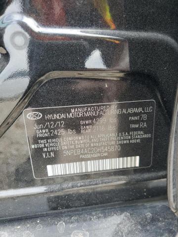 Photo 12 VIN: 5NPEB4AC2DH545870 - HYUNDAI SONATA 