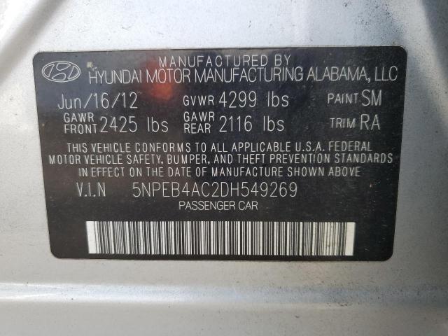 Photo 11 VIN: 5NPEB4AC2DH549269 - HYUNDAI SONATA 