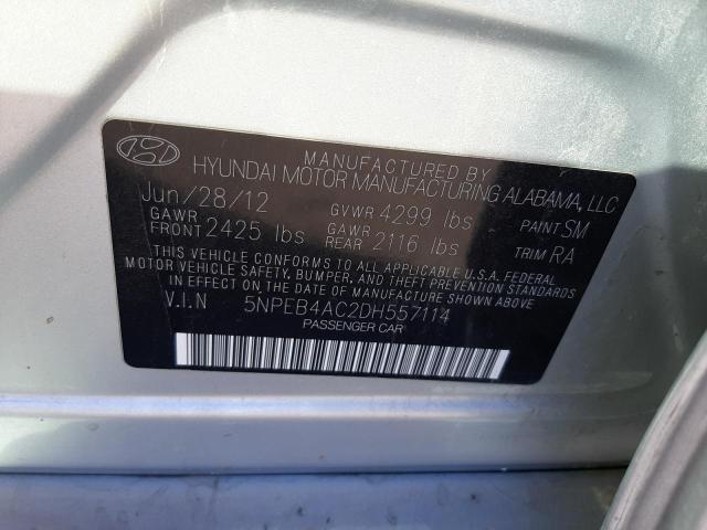 Photo 11 VIN: 5NPEB4AC2DH557114 - HYUNDAI SONATA GLS 