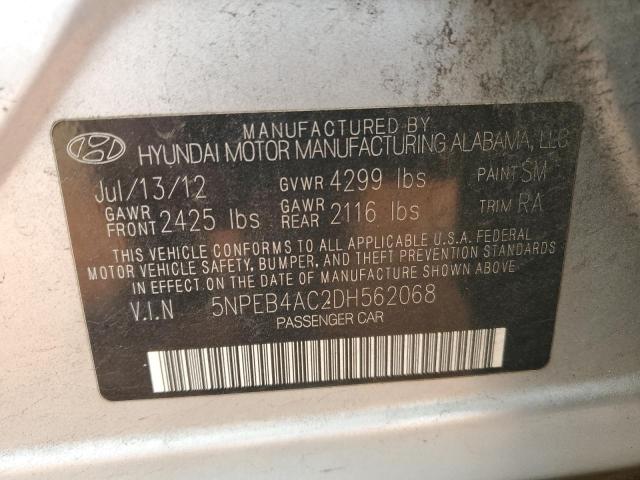 Photo 11 VIN: 5NPEB4AC2DH562068 - HYUNDAI SONATA GLS 