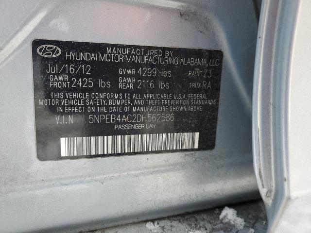 Photo 12 VIN: 5NPEB4AC2DH562586 - HYUNDAI SONATA 