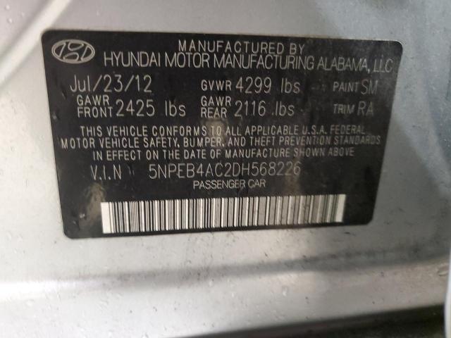 Photo 11 VIN: 5NPEB4AC2DH568226 - HYUNDAI SONATA GLS 