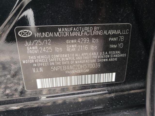 Photo 11 VIN: 5NPEB4AC2DH570039 - HYUNDAI SONATA 