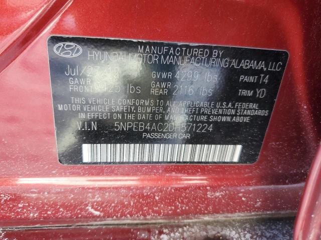 Photo 11 VIN: 5NPEB4AC2DH571224 - HYUNDAI SONATA 