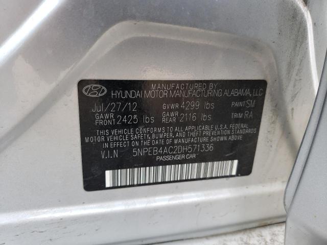 Photo 11 VIN: 5NPEB4AC2DH571336 - HYUNDAI SONATA GLS 