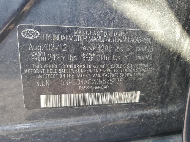 Photo 11 VIN: 5NPEB4AC2DH575435 - HYUNDAI SONATA GLS 