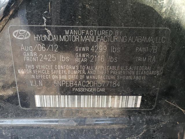 Photo 9 VIN: 5NPEB4AC2DH577184 - HYUNDAI SONATA GLS 