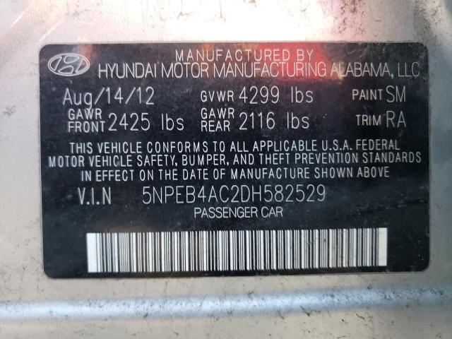 Photo 11 VIN: 5NPEB4AC2DH582529 - HYUNDAI SONATA 