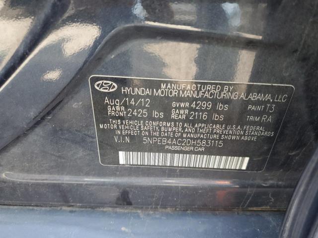 Photo 9 VIN: 5NPEB4AC2DH583115 - HYUNDAI SONATA GLS 