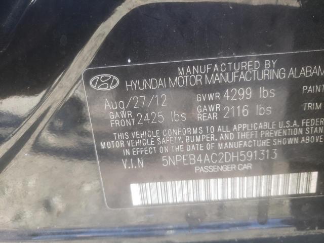 Photo 9 VIN: 5NPEB4AC2DH591313 - HYUNDAI SONATA GLS 