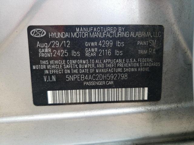 Photo 12 VIN: 5NPEB4AC2DH592798 - HYUNDAI SONATA 