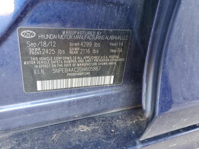 Photo 11 VIN: 5NPEB4AC2DH605887 - HYUNDAI SONATA GLS 