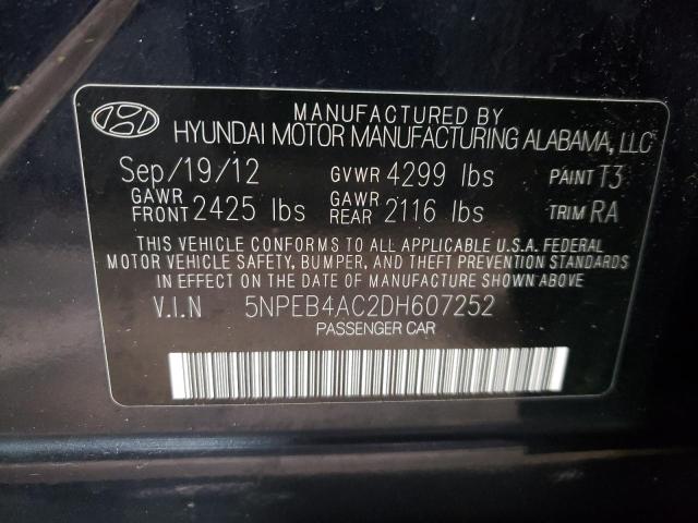 Photo 11 VIN: 5NPEB4AC2DH607252 - HYUNDAI SONATA 