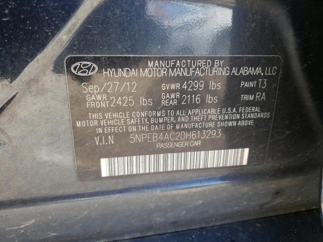 Photo 9 VIN: 5NPEB4AC2DH613293 - HYUNDAI SONATA GLS 