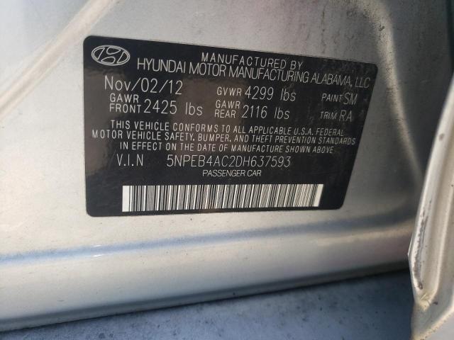 Photo 11 VIN: 5NPEB4AC2DH637593 - HYUNDAI SONATA 