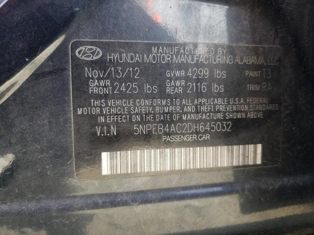 Photo 11 VIN: 5NPEB4AC2DH645032 - HYUNDAI SONATA 