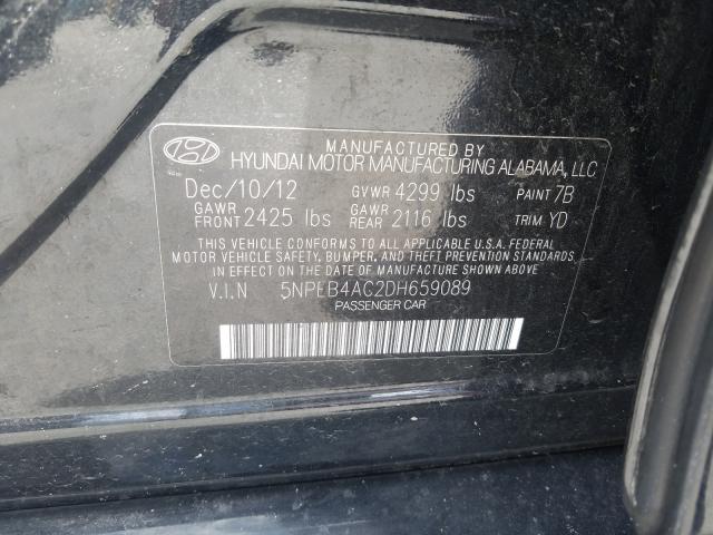 Photo 9 VIN: 5NPEB4AC2DH659089 - HYUNDAI SONATA GLS 