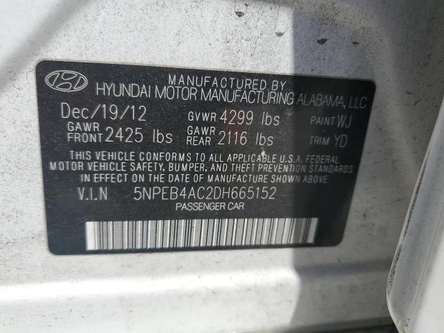 Photo 11 VIN: 5NPEB4AC2DH665152 - HYUNDAI SONATA 