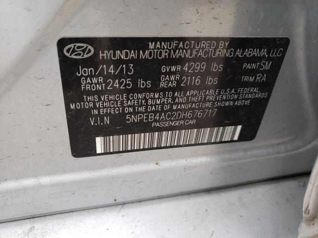 Photo 9 VIN: 5NPEB4AC2DH676717 - HYUNDAI SONATA GLS 