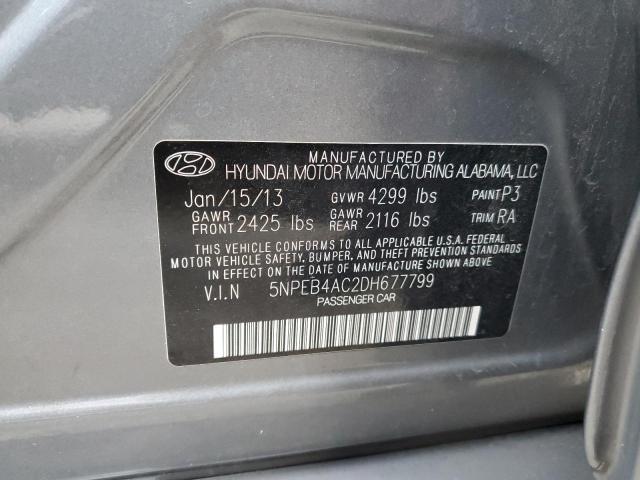 Photo 9 VIN: 5NPEB4AC2DH677799 - HYUNDAI SONATA GLS 