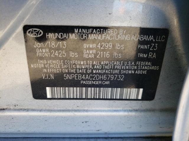 Photo 9 VIN: 5NPEB4AC2DH679732 - HYUNDAI SONATA GLS 