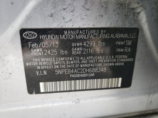 Photo 9 VIN: 5NPEB4AC2DH688348 - HYUNDAI SONATA GLS 