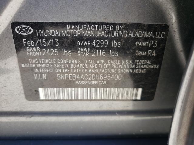 Photo 9 VIN: 5NPEB4AC2DH695400 - HYUNDAI SONATA GLS 