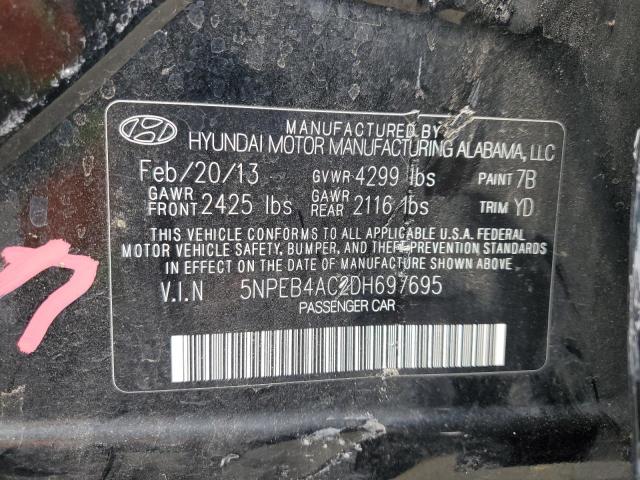 Photo 11 VIN: 5NPEB4AC2DH697695 - HYUNDAI SONATA 