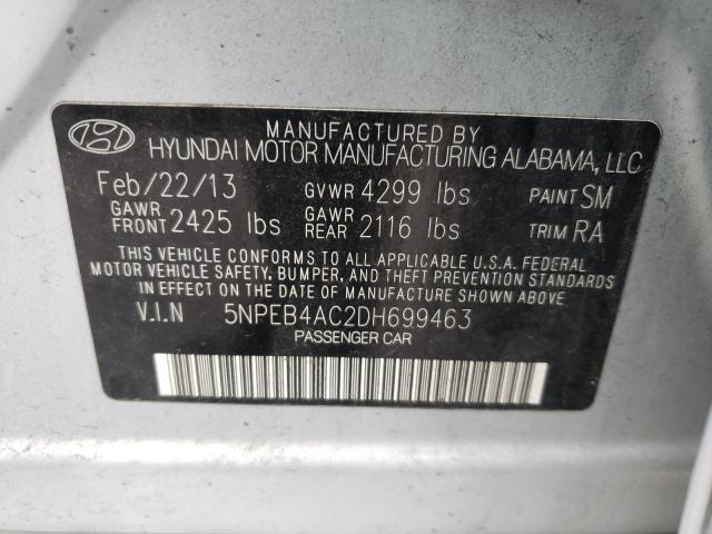 Photo 9 VIN: 5NPEB4AC2DH699463 - HYUNDAI SONATA GLS 