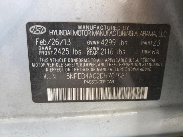 Photo 11 VIN: 5NPEB4AC2DH701681 - HYUNDAI SONATA 