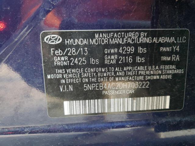 Photo 11 VIN: 5NPEB4AC2DH703222 - HYUNDAI SONATA 