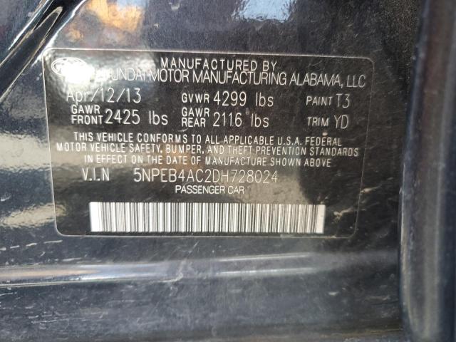 Photo 11 VIN: 5NPEB4AC2DH728024 - HYUNDAI SONATA GLS 