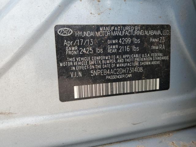 Photo 12 VIN: 5NPEB4AC2DH731408 - HYUNDAI SONATA 