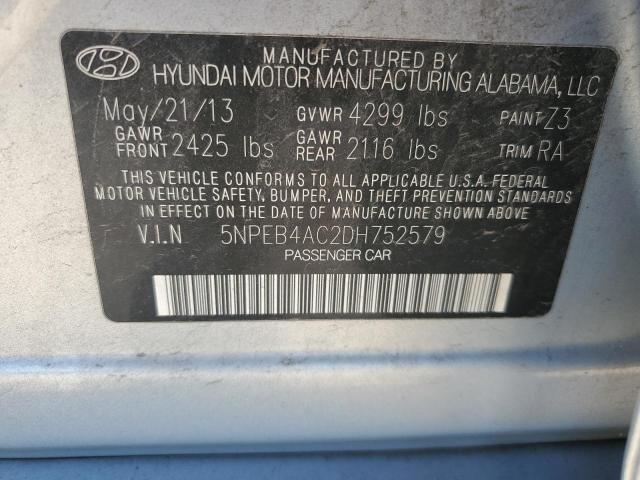 Photo 11 VIN: 5NPEB4AC2DH752579 - HYUNDAI SONATA 