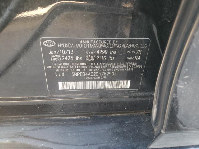 Photo 9 VIN: 5NPEB4AC2DH762903 - HYUNDAI SONATA GLS 