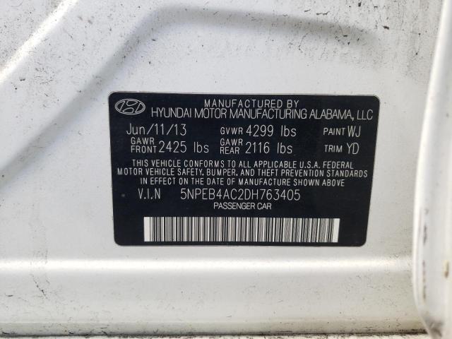 Photo 11 VIN: 5NPEB4AC2DH763405 - HYUNDAI SONATA GLS 