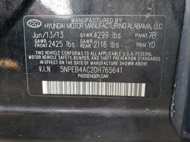 Photo 11 VIN: 5NPEB4AC2DH765641 - HYUNDAI SONATA GLS 