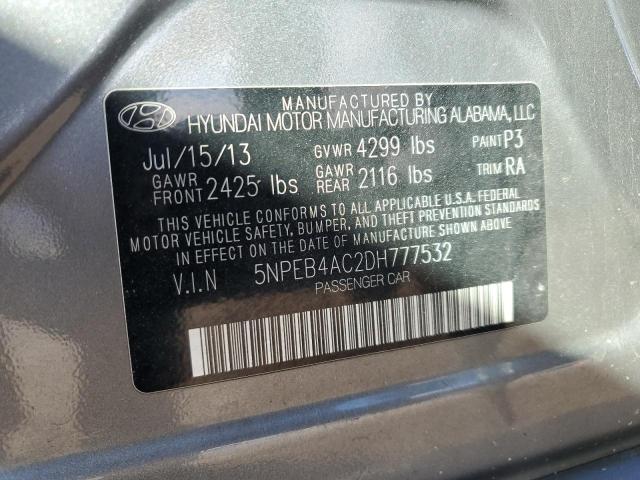 Photo 12 VIN: 5NPEB4AC2DH777532 - HYUNDAI SONATA GLS 