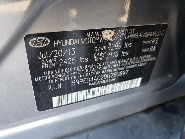 Photo 11 VIN: 5NPEB4AC2DH780897 - HYUNDAI SONATA GLS 