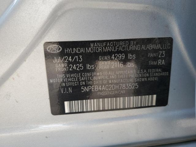 Photo 11 VIN: 5NPEB4AC2DH783525 - HYUNDAI SONATA 