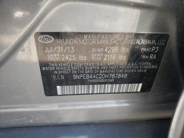 Photo 9 VIN: 5NPEB4AC2DH787848 - HYUNDAI SONATA GLS 