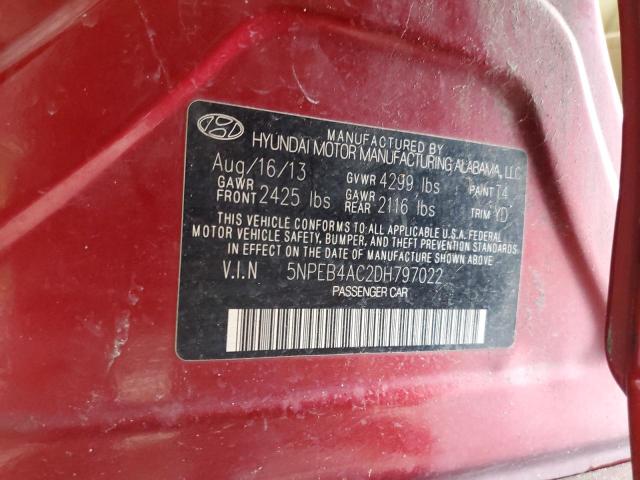 Photo 11 VIN: 5NPEB4AC2DH797022 - HYUNDAI SONATA 