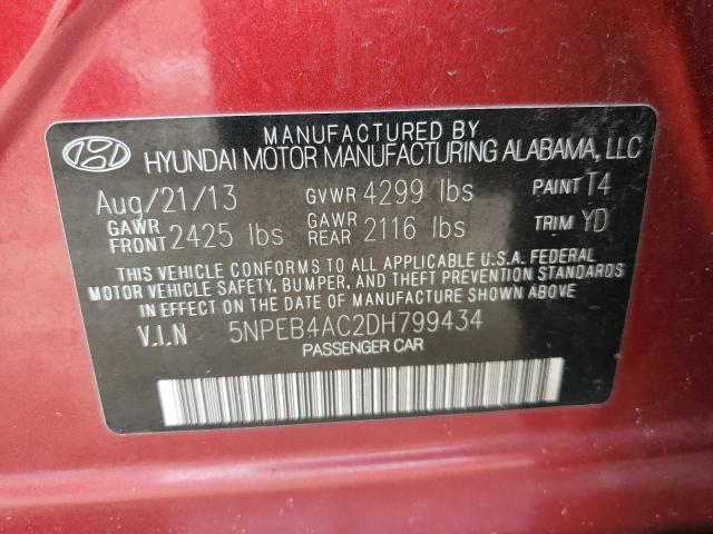 Photo 11 VIN: 5NPEB4AC2DH799434 - HYUNDAI SONATA GLS 