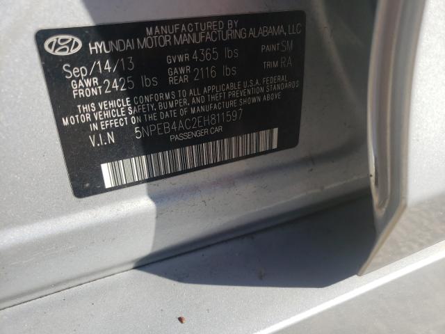 Photo 9 VIN: 5NPEB4AC2EH811597 - HYUNDAI SONATA GLS 