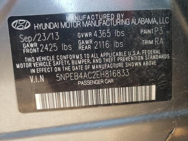 Photo 9 VIN: 5NPEB4AC2EH816833 - HYUNDAI SONATA GLS 