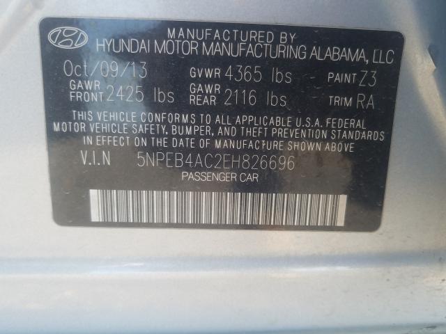 Photo 9 VIN: 5NPEB4AC2EH826696 - HYUNDAI SONOTA 