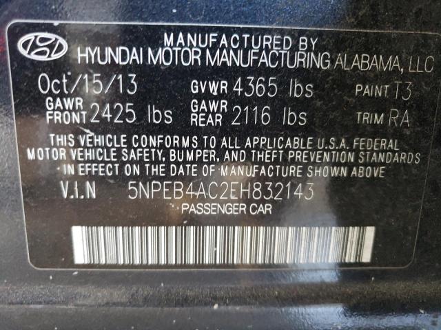 Photo 11 VIN: 5NPEB4AC2EH832143 - HYUNDAI SONATA GLS 